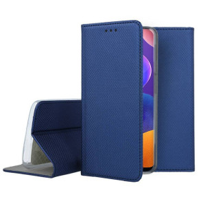 Кожен калъф тефтер и стойка Magnetic FLEXI Book Style за Samsung Galaxy A31 A315F син 